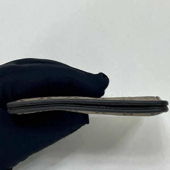 CELINE Macadam Card Holder Case Wallet Purse Brown Canvas - Picture 6 of 16